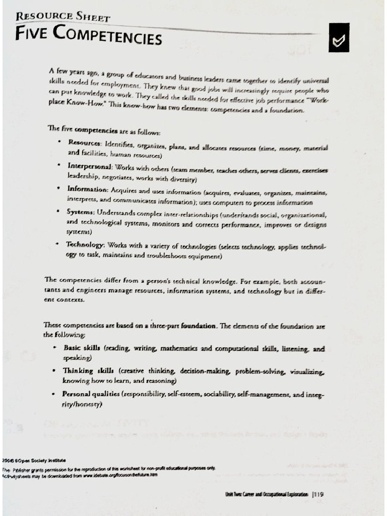 5 Kompetensi Dan Basic Skills | PDF