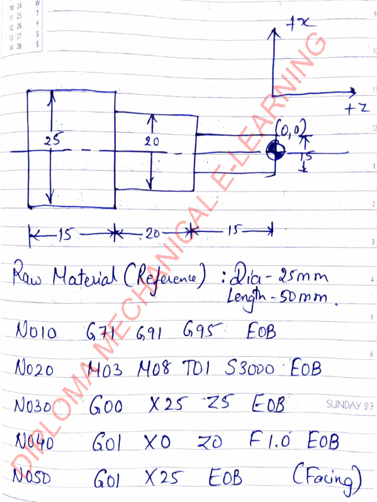 CNC Turning Part Program | PDF