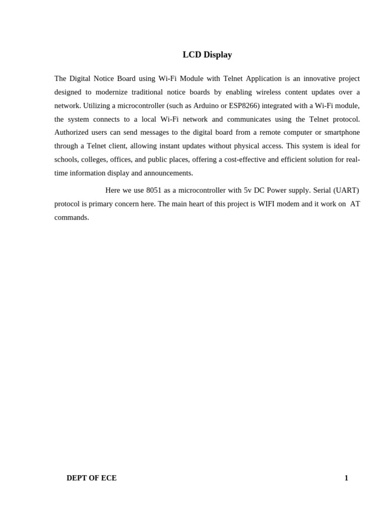 LCD Display | PDF