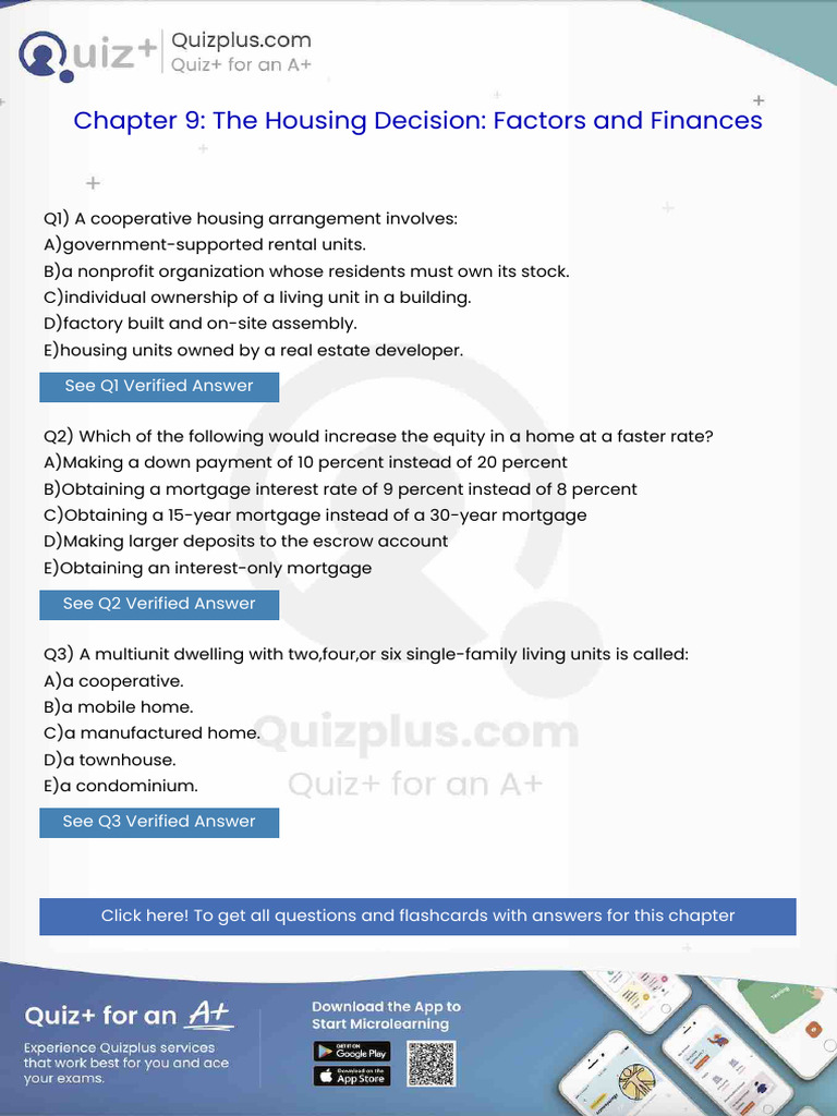 A Cooperative Housing Arrangement Involves | PDF | Interest | Bonds ...