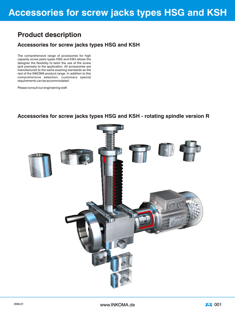 INKOMA-Accessories For Screw Jacks Types HSG and KSH | PDF | Screw ...