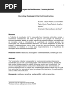 Reciclagem de Resíduos na Construção Civil C2