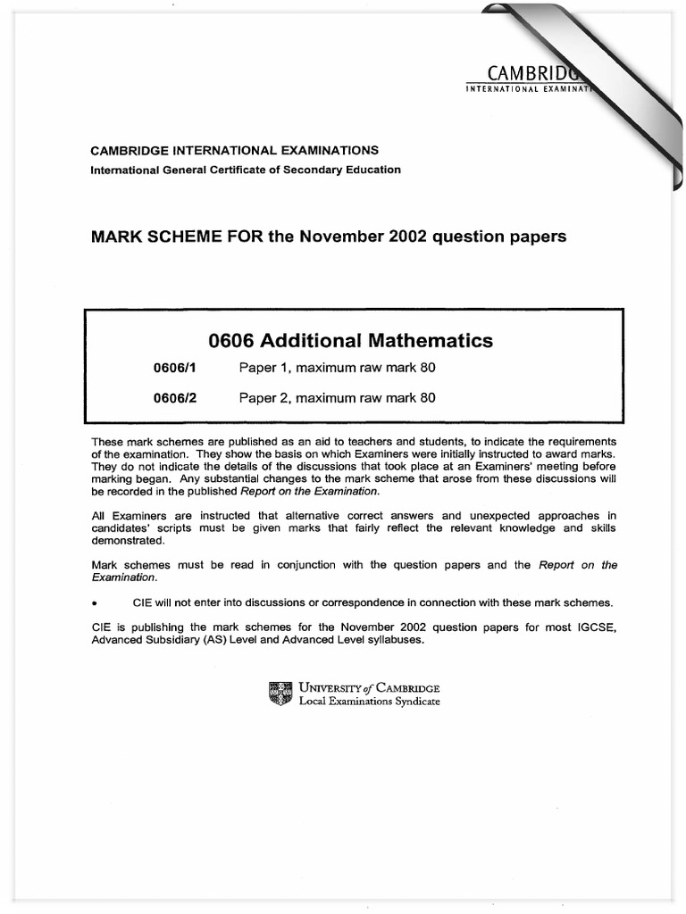 0606 w02 Ms 1 | PDF