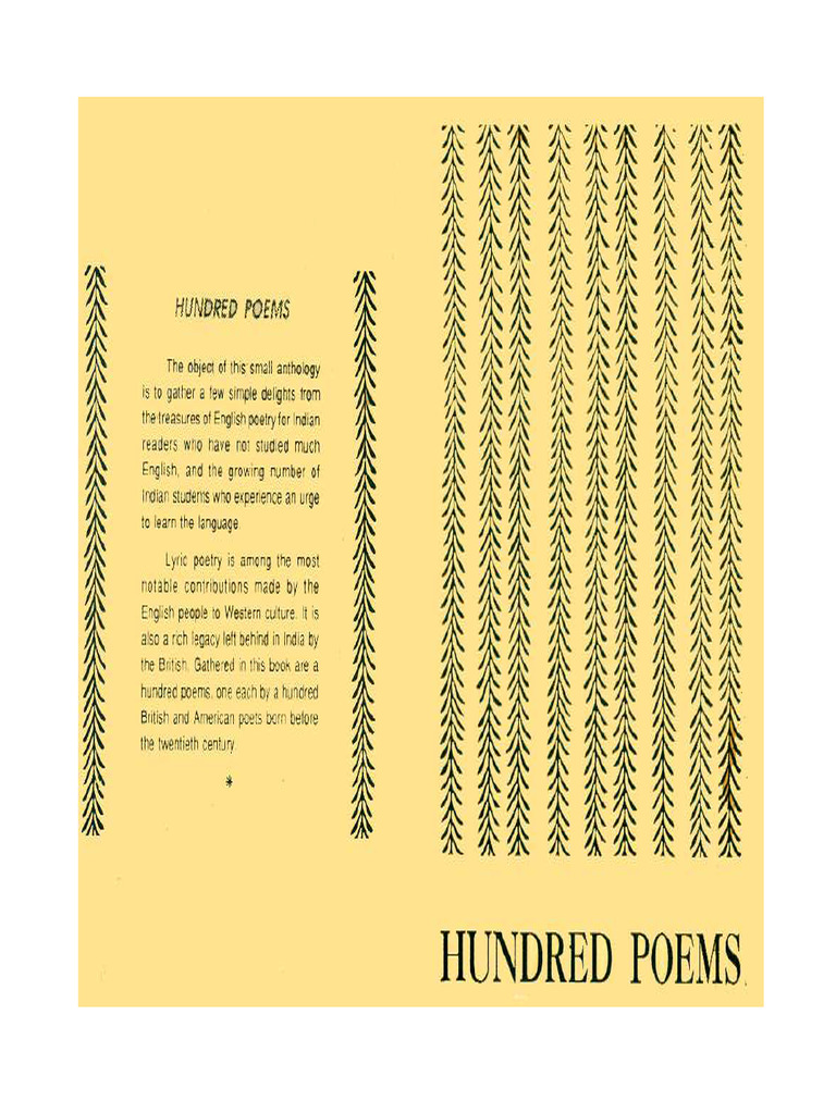 Hundred Poems 1 57 Merged | PDF