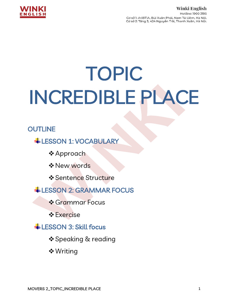 Topic Incredible Place | PDF