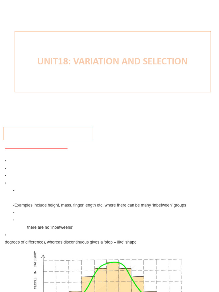 Unit18 Variation and Selection | PDF | Mutation | Natural Selection