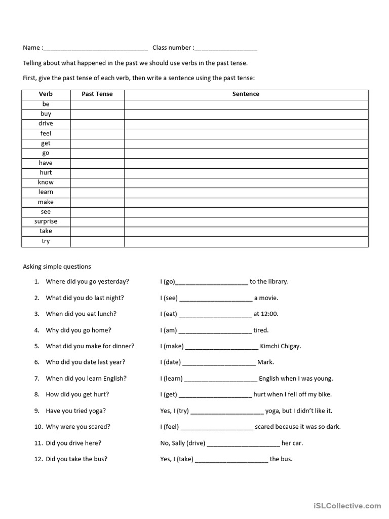 Simple Past Tense Verbs | PDF | Grammatical Tense | Chess