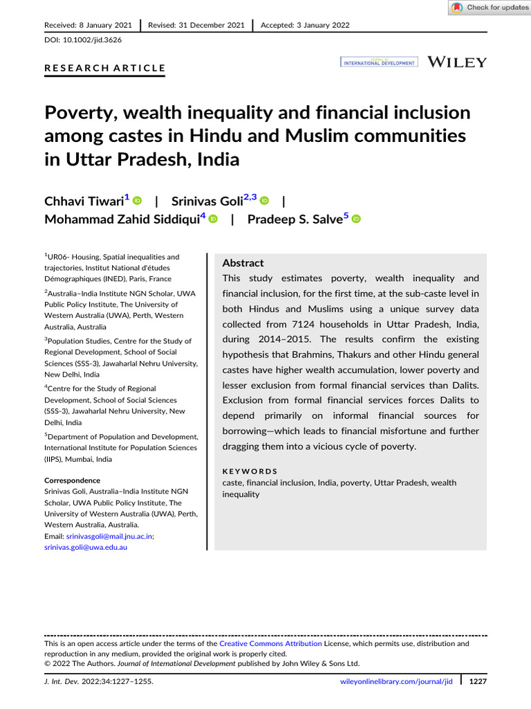 Caste, Religion, Poverty in India | PDF | Dalit | Caste