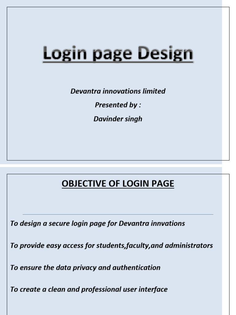 Login Page Design | PDF