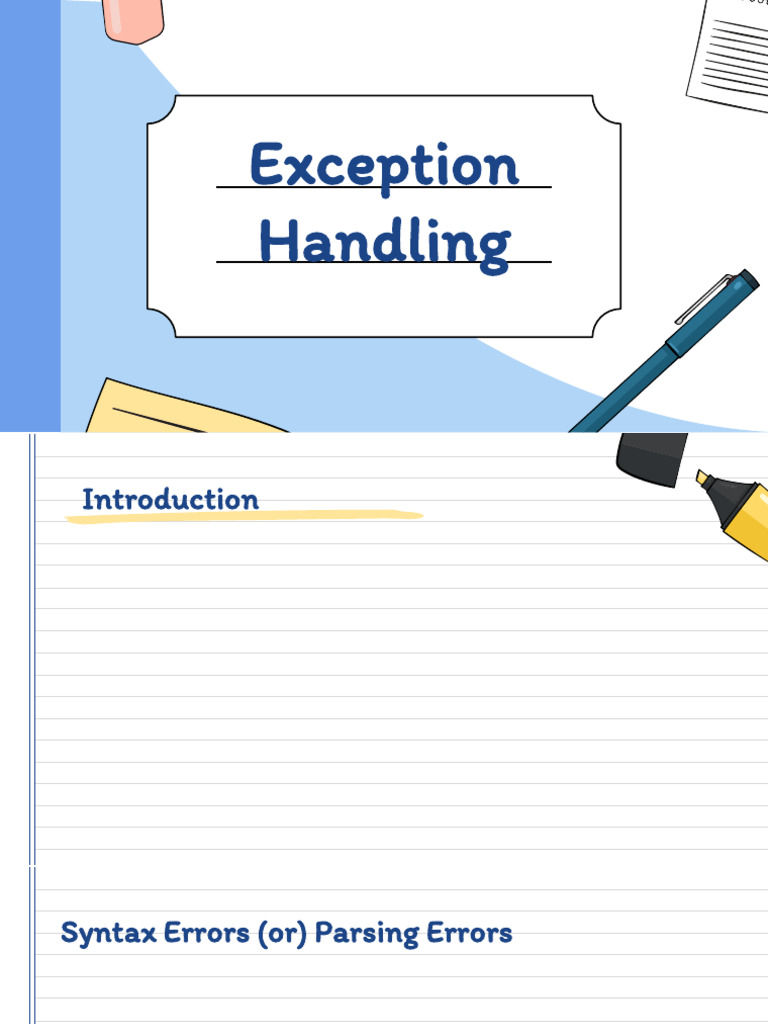 Exception Handling Based On NCERT Class 12 | PDF