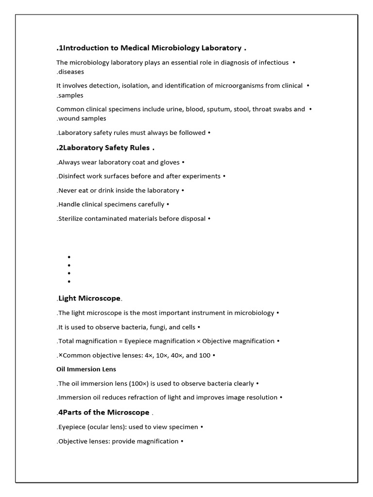 Medical Microbiology Laboratory1 | PDF | Bacteria | Growth Medium