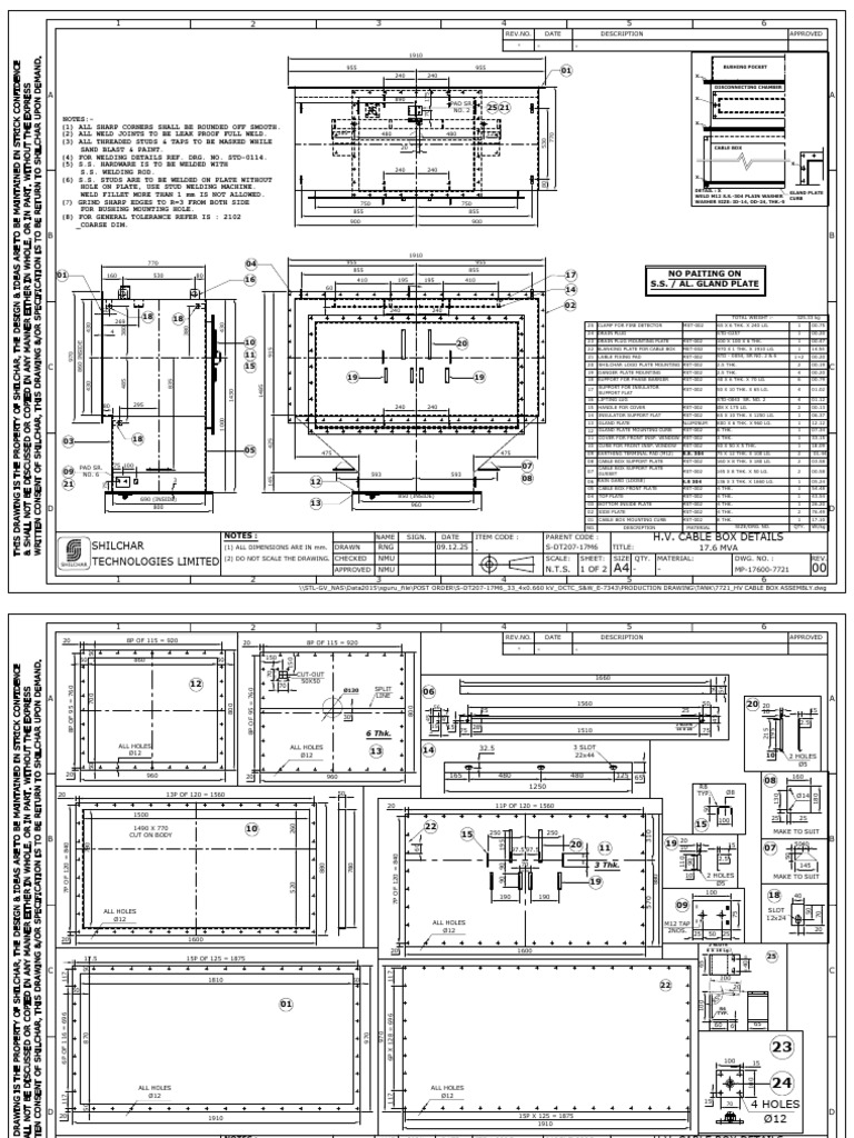 7721 - HV Cable Box Assembly | PDF | Mechanical Engineering
