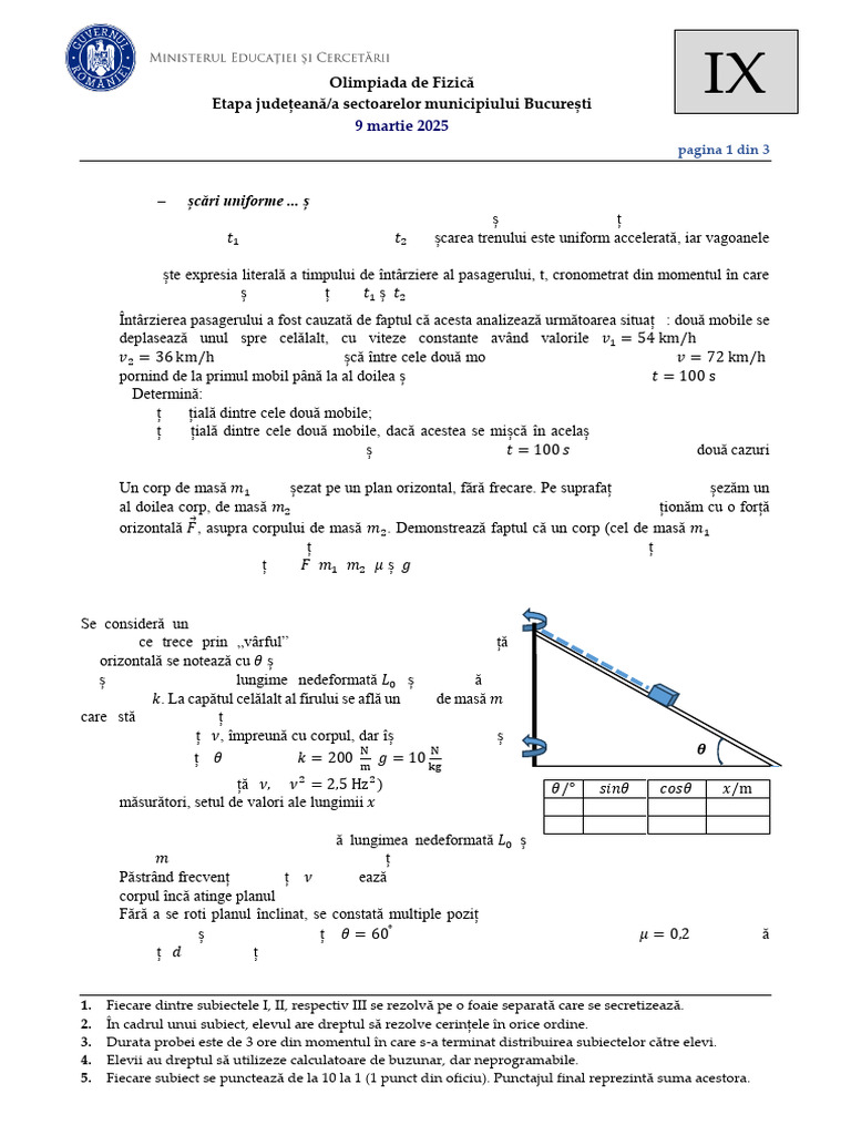 2025 OJF 09 Subiect | PDF