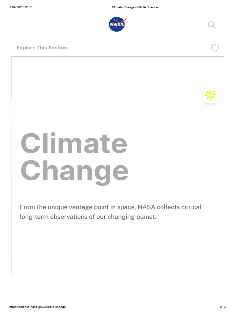 Climate Change - NASA Science | PDF