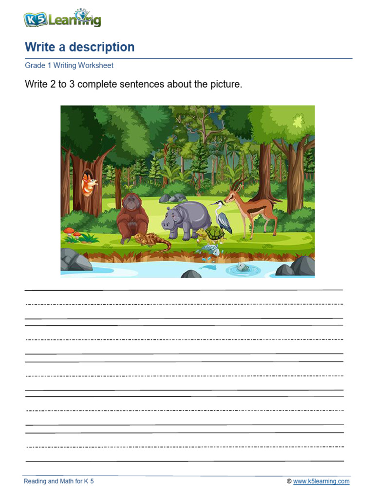 Grade 1 Descriptive Sentences A | PDF
