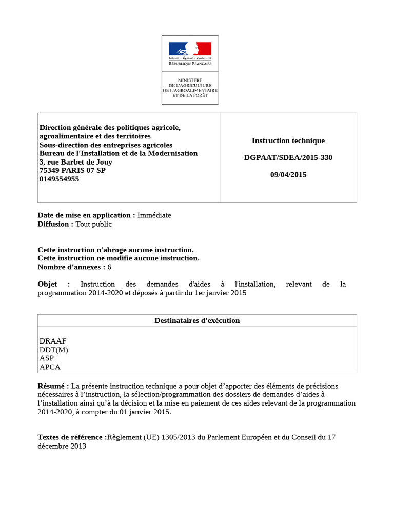 Dossier Pour Installation Agricole | PDF