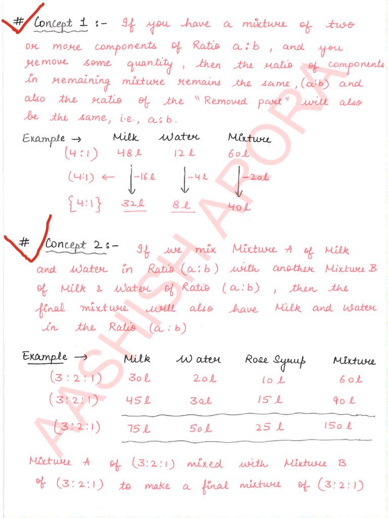 Mixture & Alligations 02 | PDF
