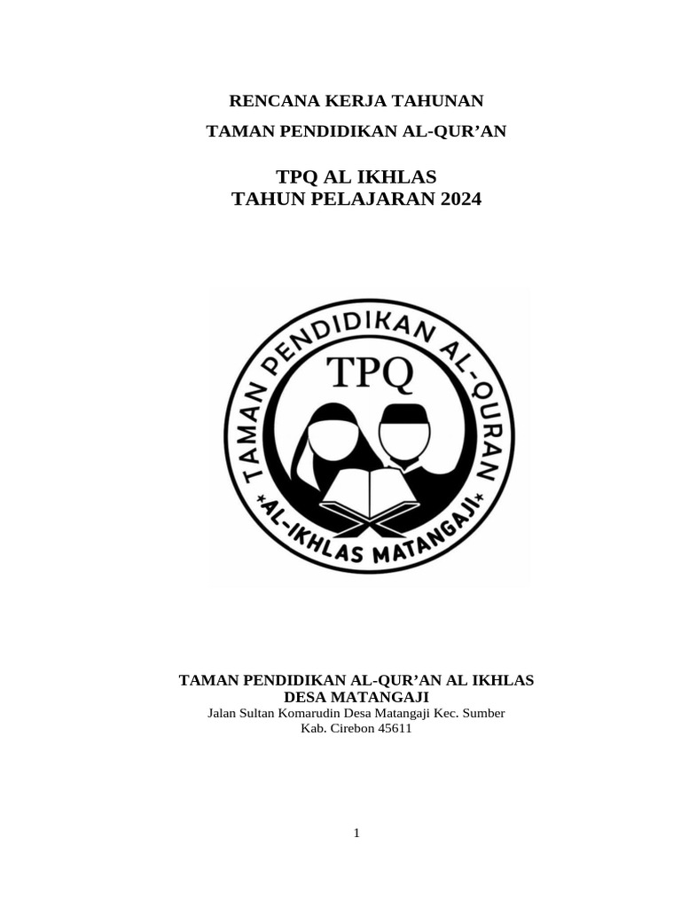 Program Kerja TPQ Al Ikhlas | PDF