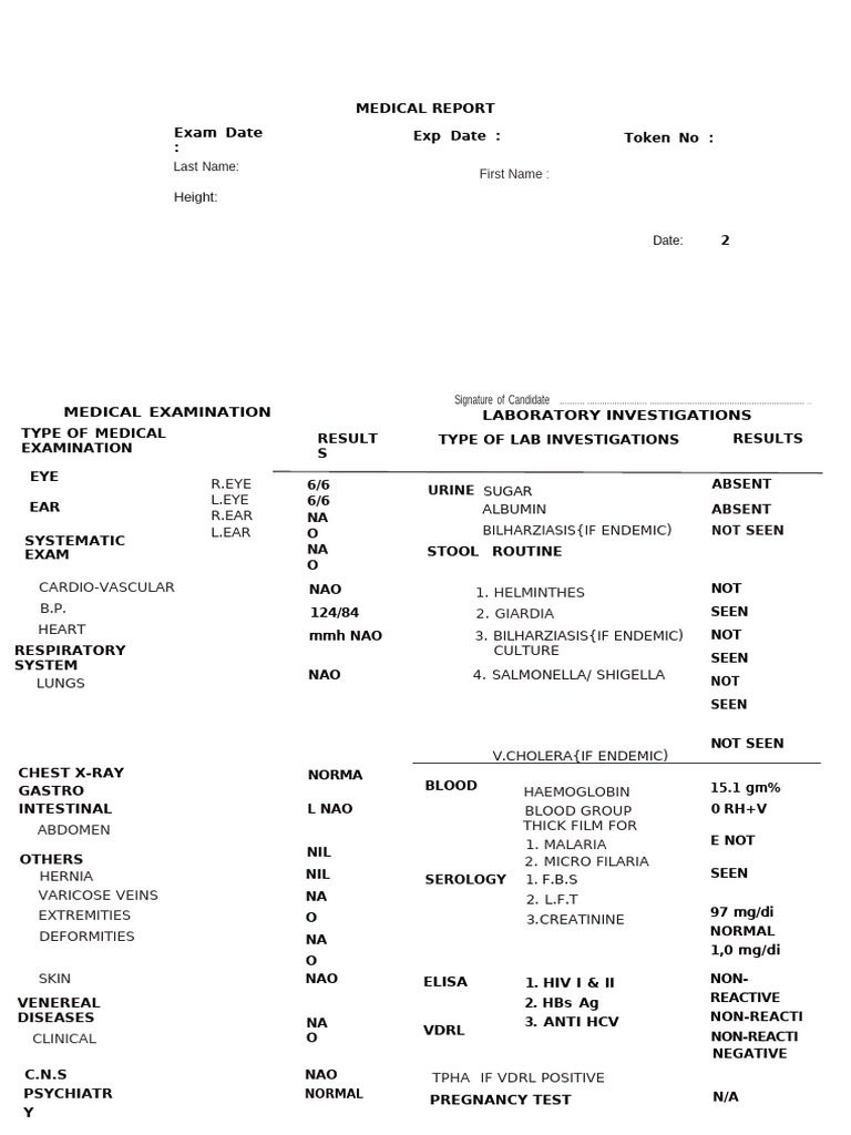 Medical Report Sample | PDF | Cholesterol | Low Density Lipoprotein