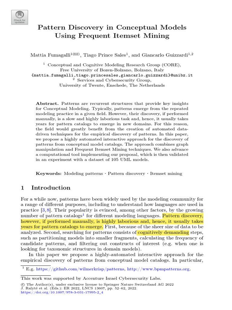 Pattern Discovery Using Frequent Itemset Mining | PDF | Vertex (Graph ...