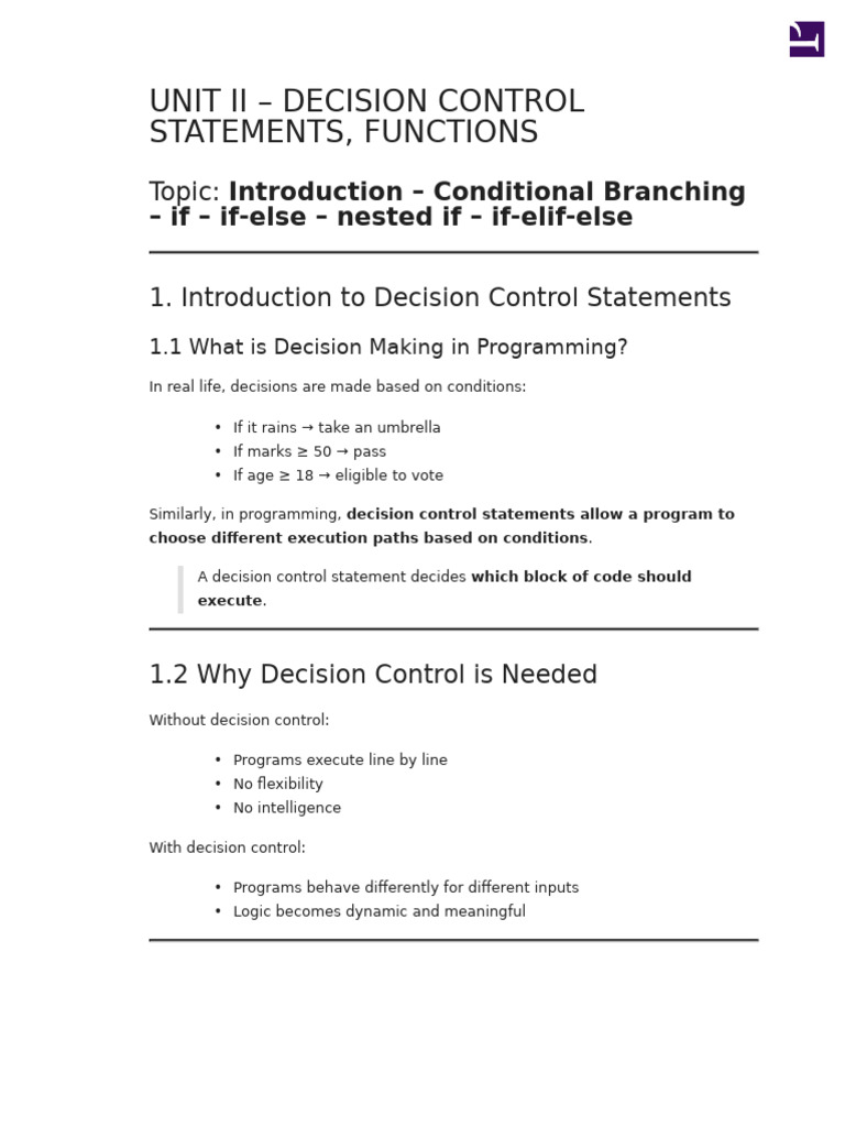 Pyhton Unit 2 Notes | PDF | Control Flow | Anonymous Function