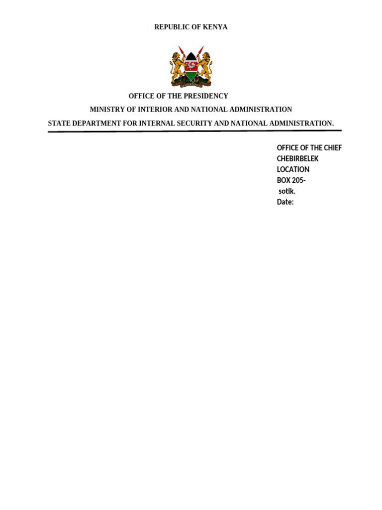 Letter New Chief | PDF