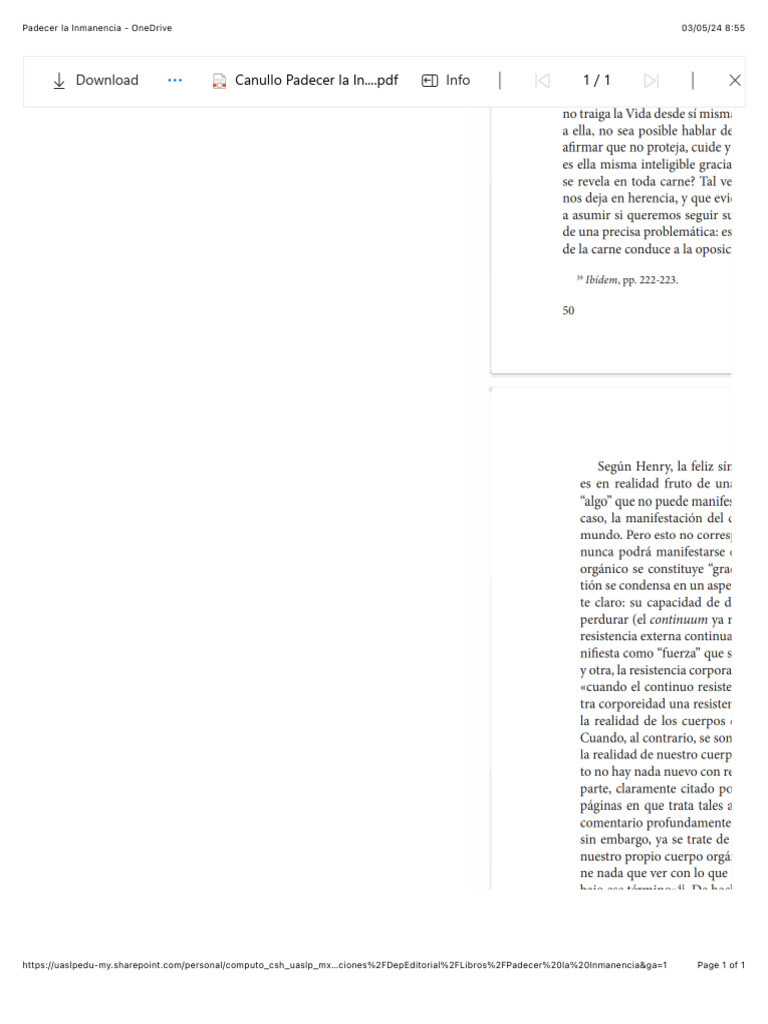 Padecer La Inmanencia - OneDrive | PDF