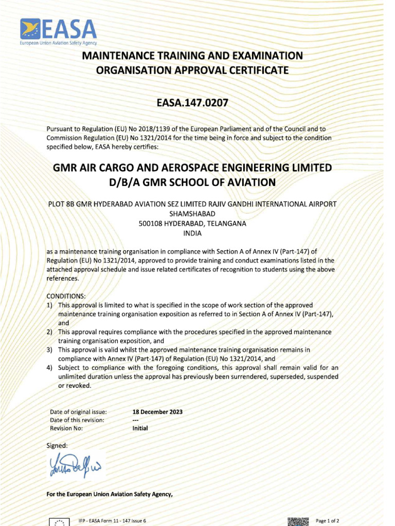 EASA Certificate | PDF