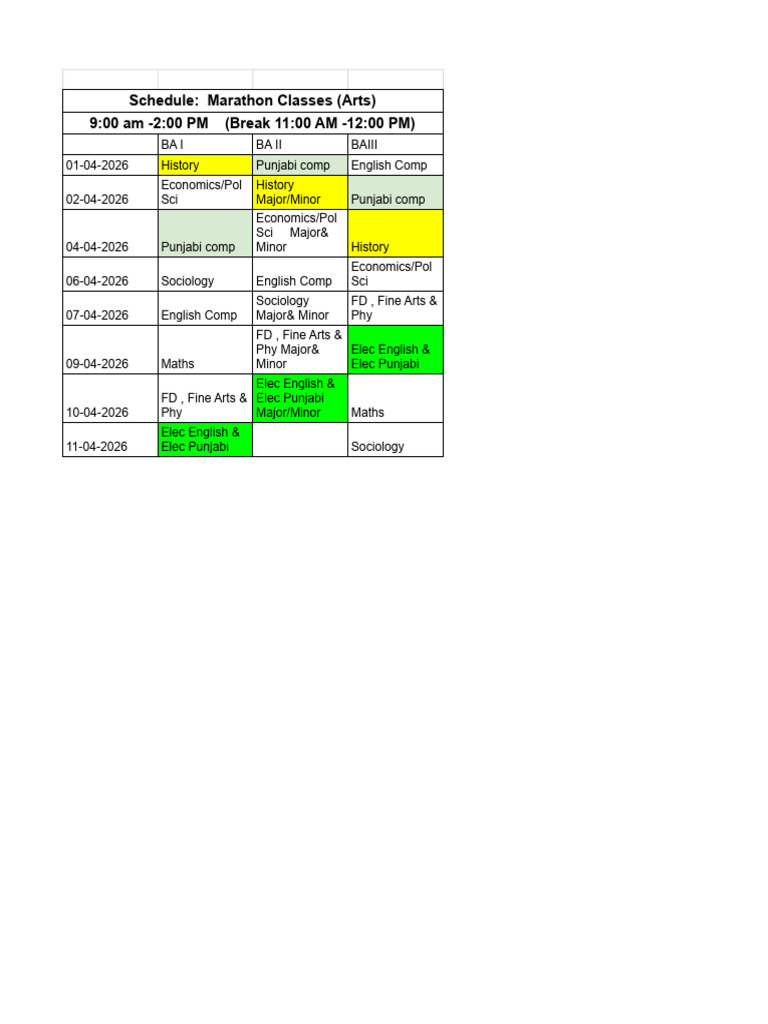 Marathon Class | PDF