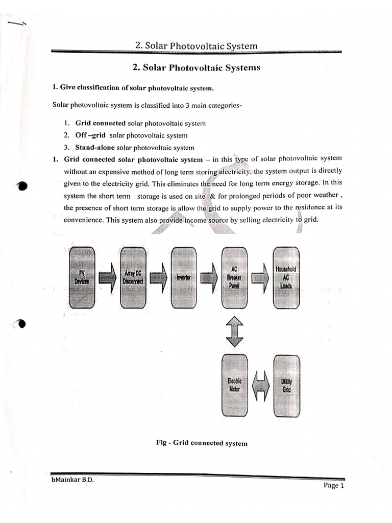 Solar Photovoltaic System | PDF