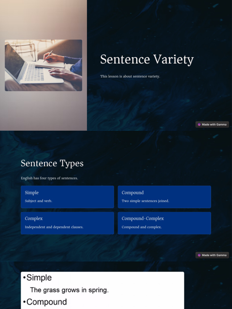 Sentence Variety | PDF