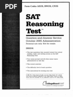 Download SAT Oct 2005 by Kushum Sharma SN102050117 doc pdf