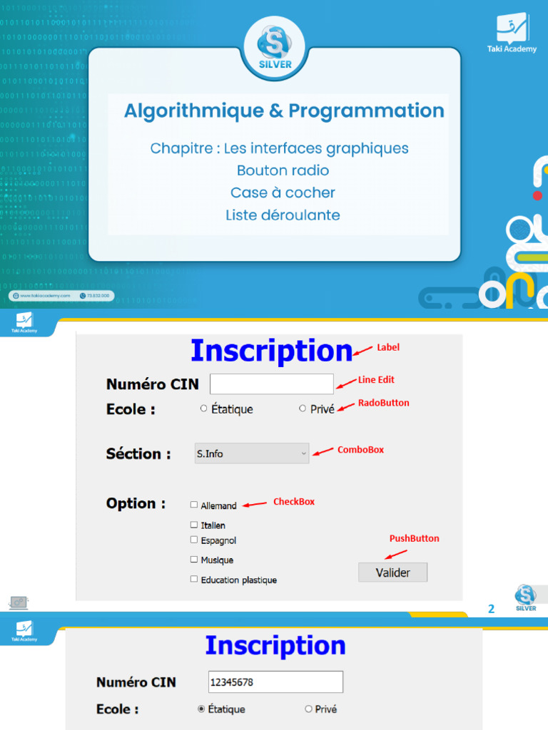 4 RadioButton CheckBox ComboBox | PDF
