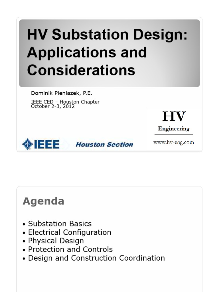 HT Substation Design and Applications | PDF | Electric Power ...