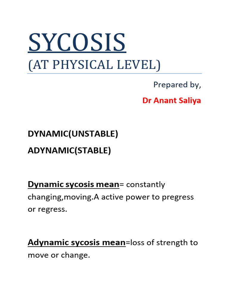 Sycosis (Physical Level) | PDF