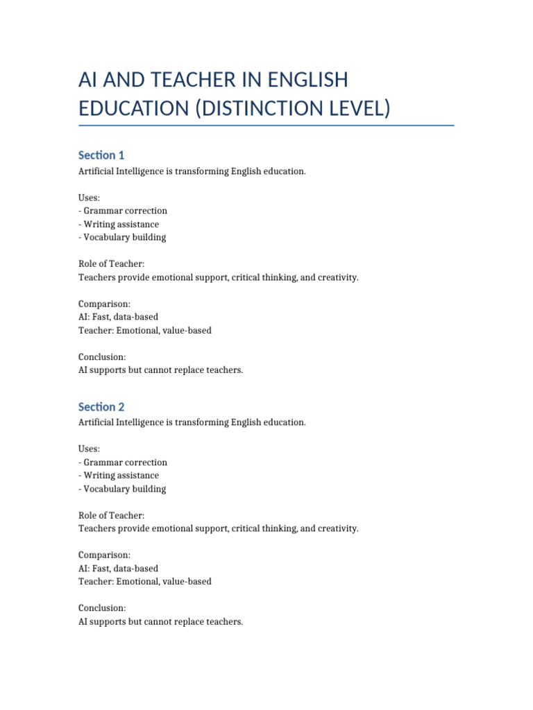 Distinction Ai Teacher | PDF | Artificial Intelligence | Intelligence ...