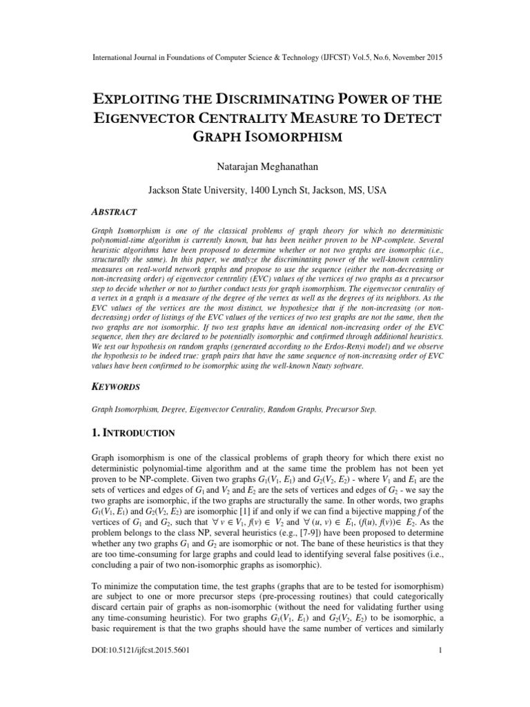 Exploiting The Discriminating Power of The Eigenvector Centrality ...