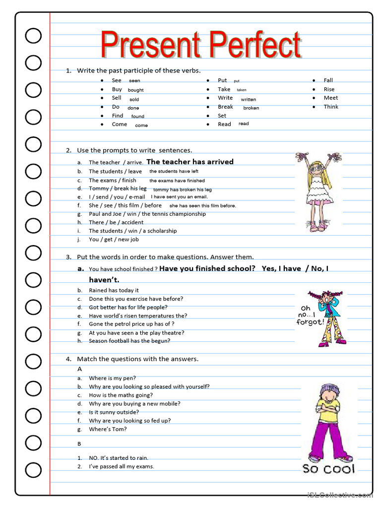 Present Perfect 2 | PDF | Perfect (Grammar) | Language Mechanics