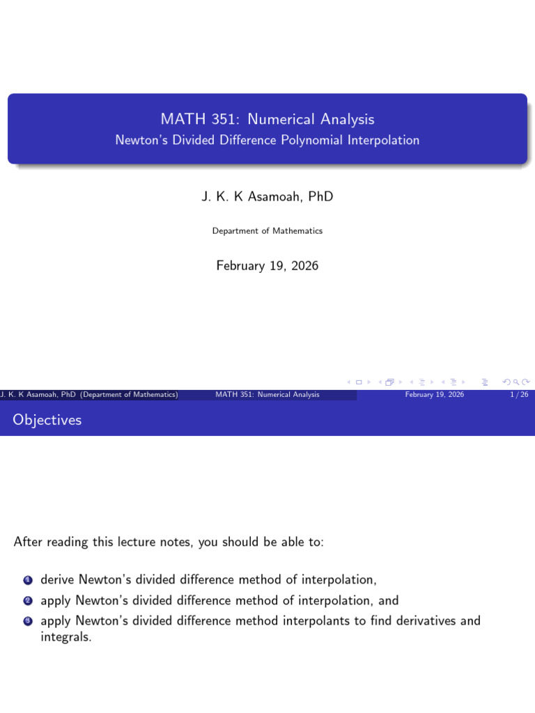 Newton's Divided Difference | PDF | Interpolation | Function (Mathematics)