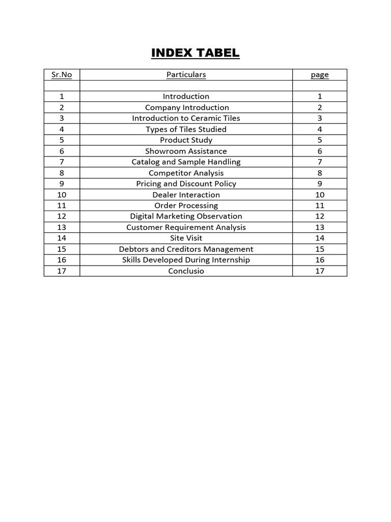 Index Tabel | PDF
