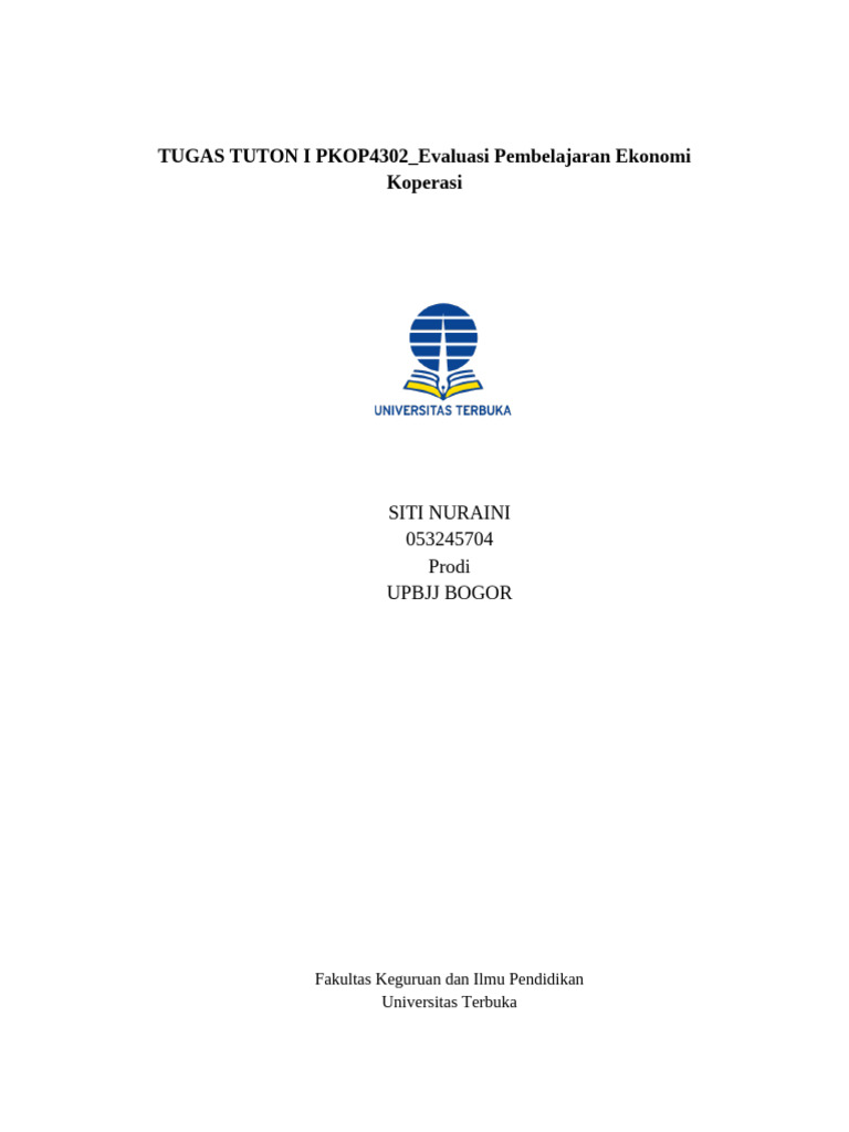 Tuton I Pkop4302 | PDF