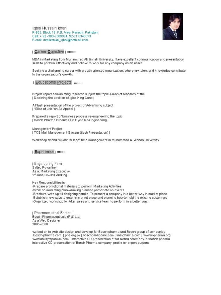 Iqbal Hussain Cv