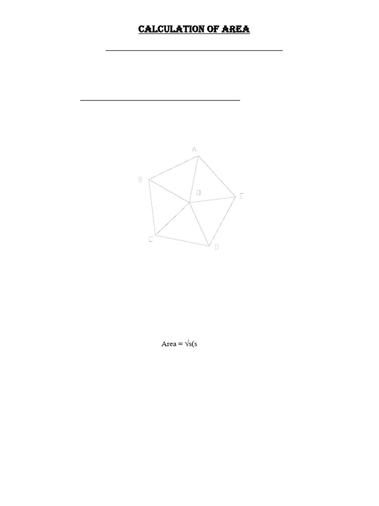 Calculation of Area (MFD) | PDF | Area | Geometry