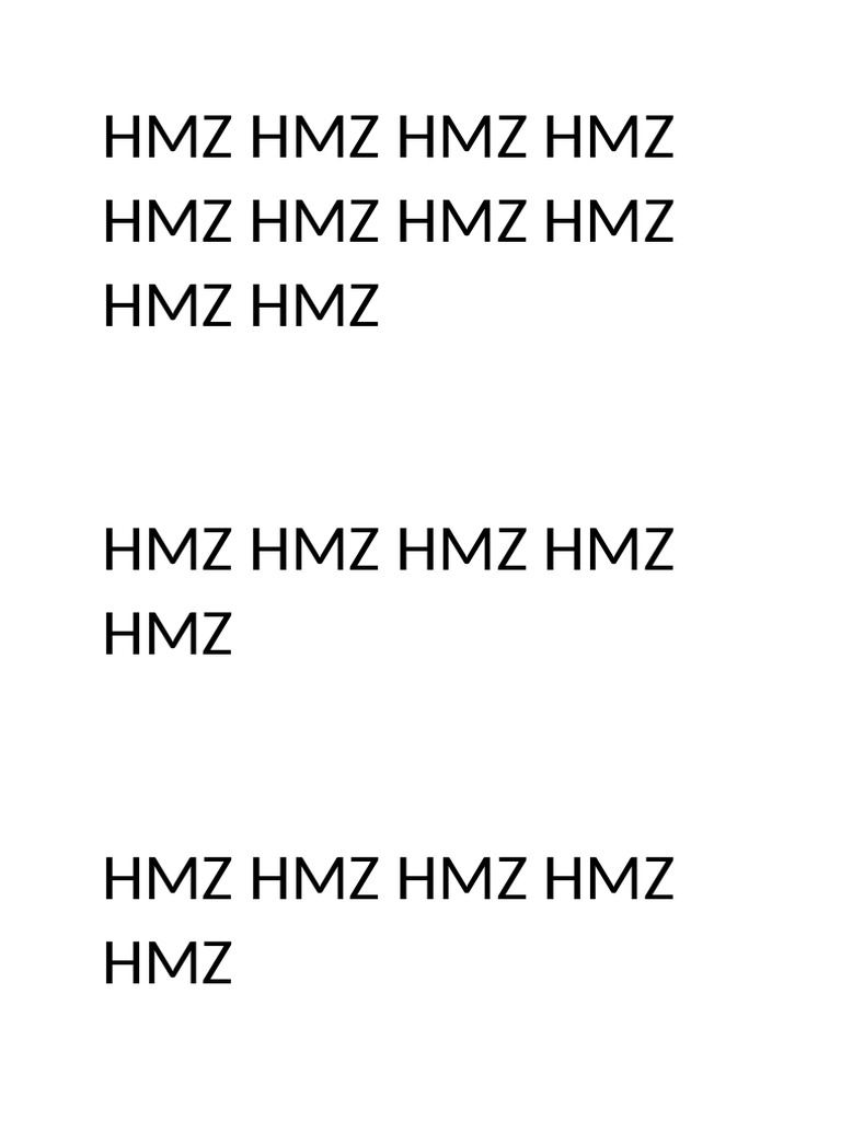 HMZ All | PDF