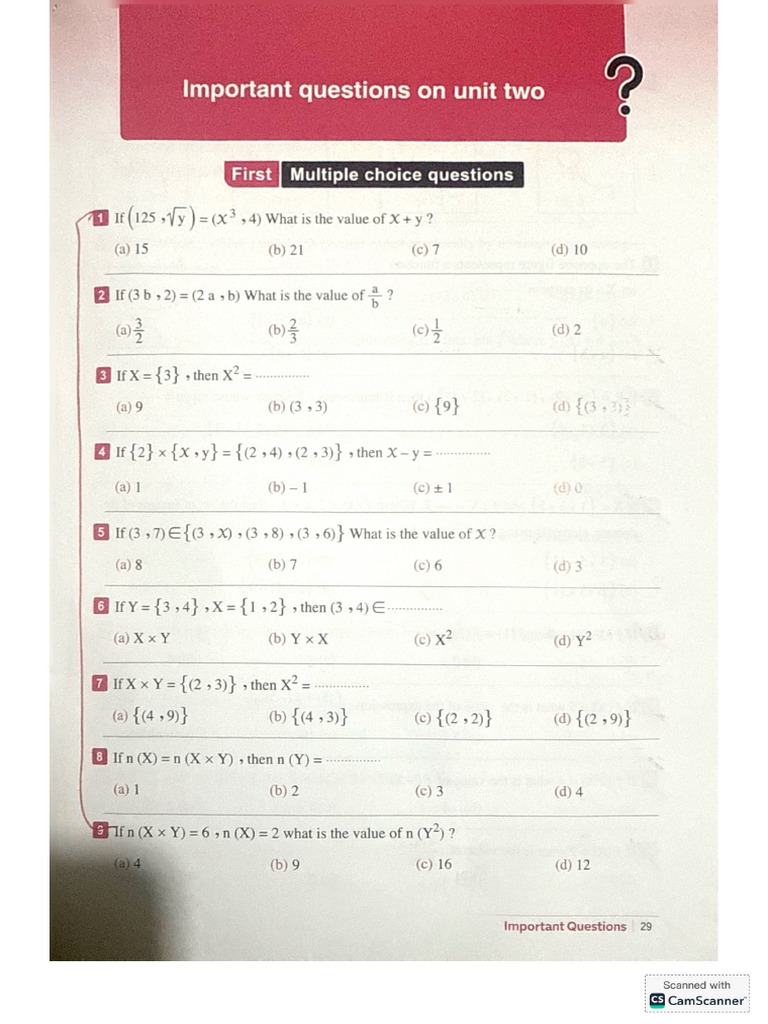 Extra Sheet Unit 2 | PDF