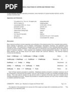 Chemical Reactions of Copper and Percent Yield
