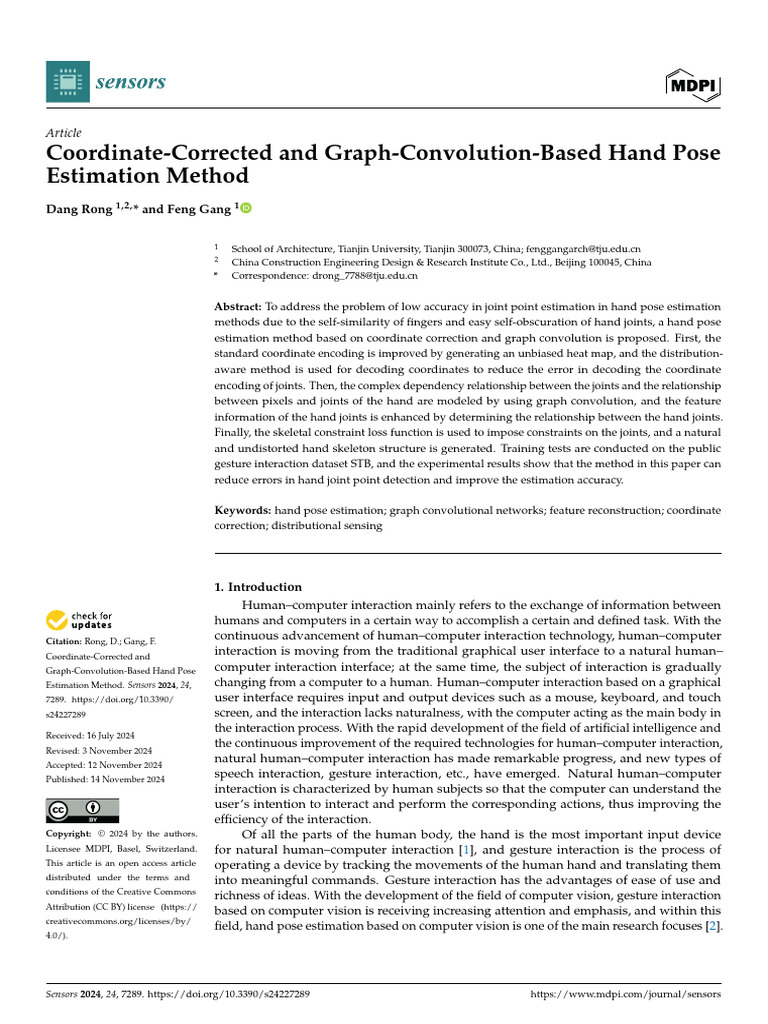 Coordinate-Corrected and Graph-Convolution-Based Hand Pose Estimation ...