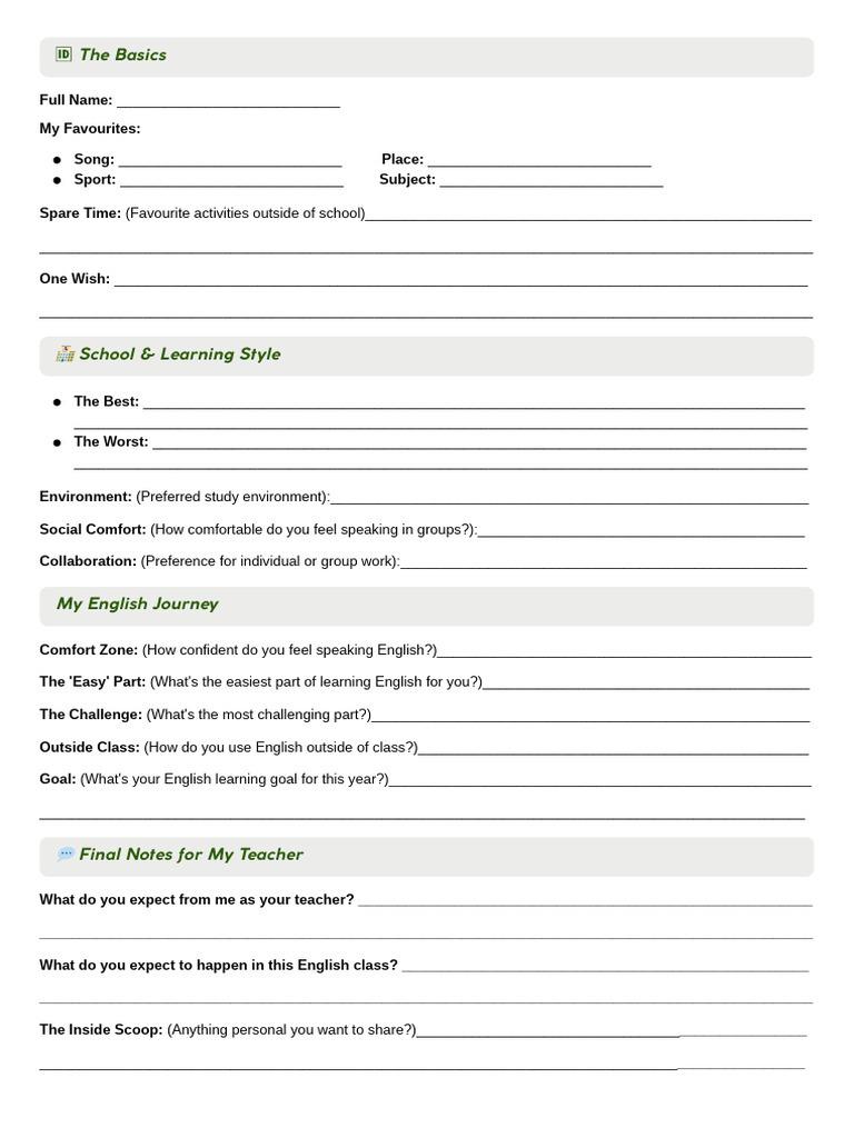 My Student Profile - Doc - Canva | PDF | Behavior Modification