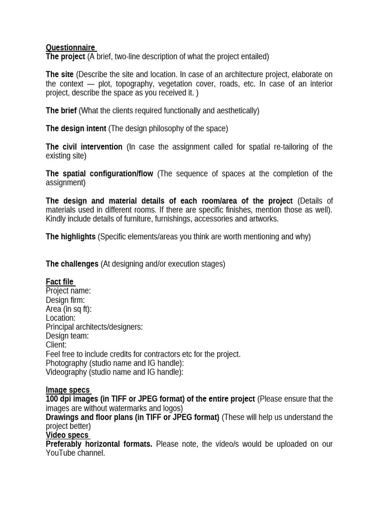 IDW Information Requirements | PDF