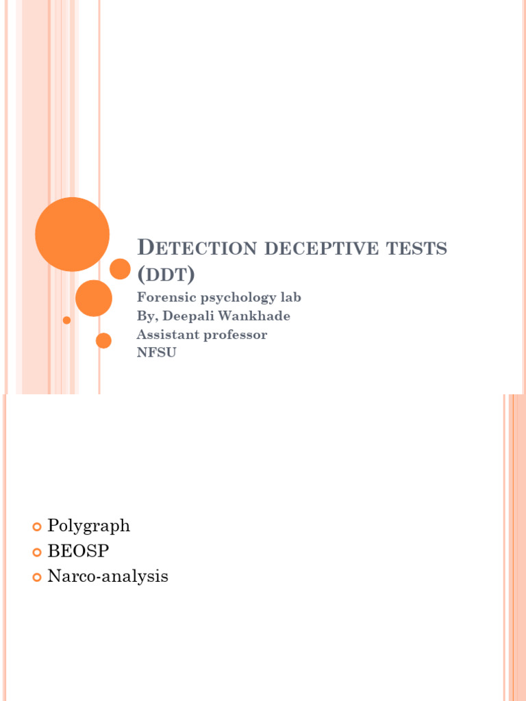 Polygraph, BEOS, Narco-Analysis | PDF | Polygraph